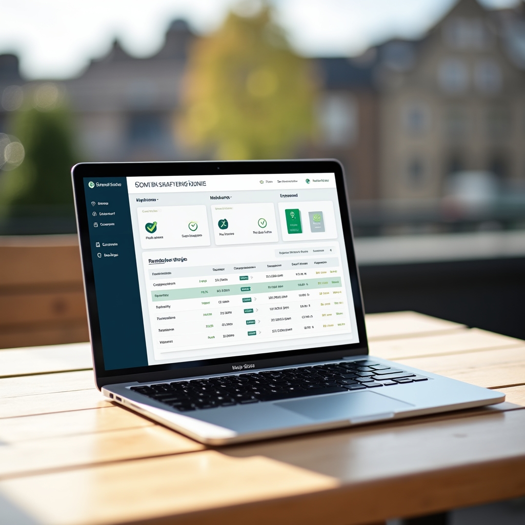 Bookkeeping dashboard showing automated invoice categorisation and expense tracking